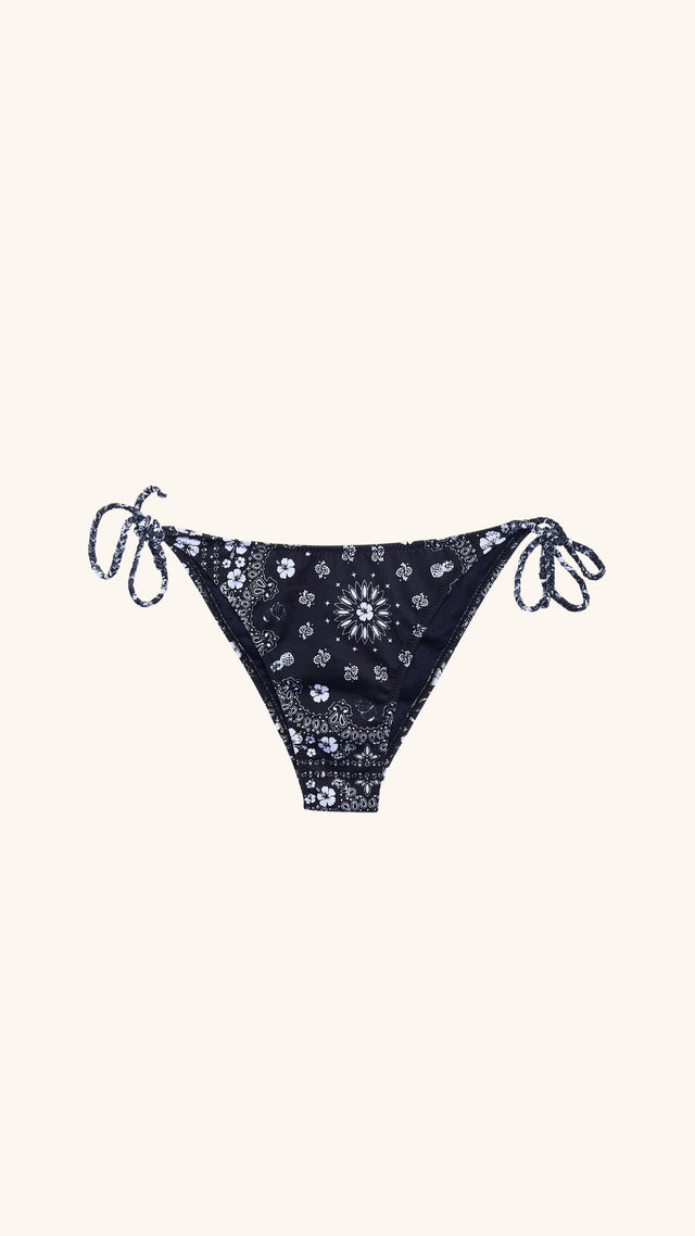 Positano Black Bandana Bikini Bottom