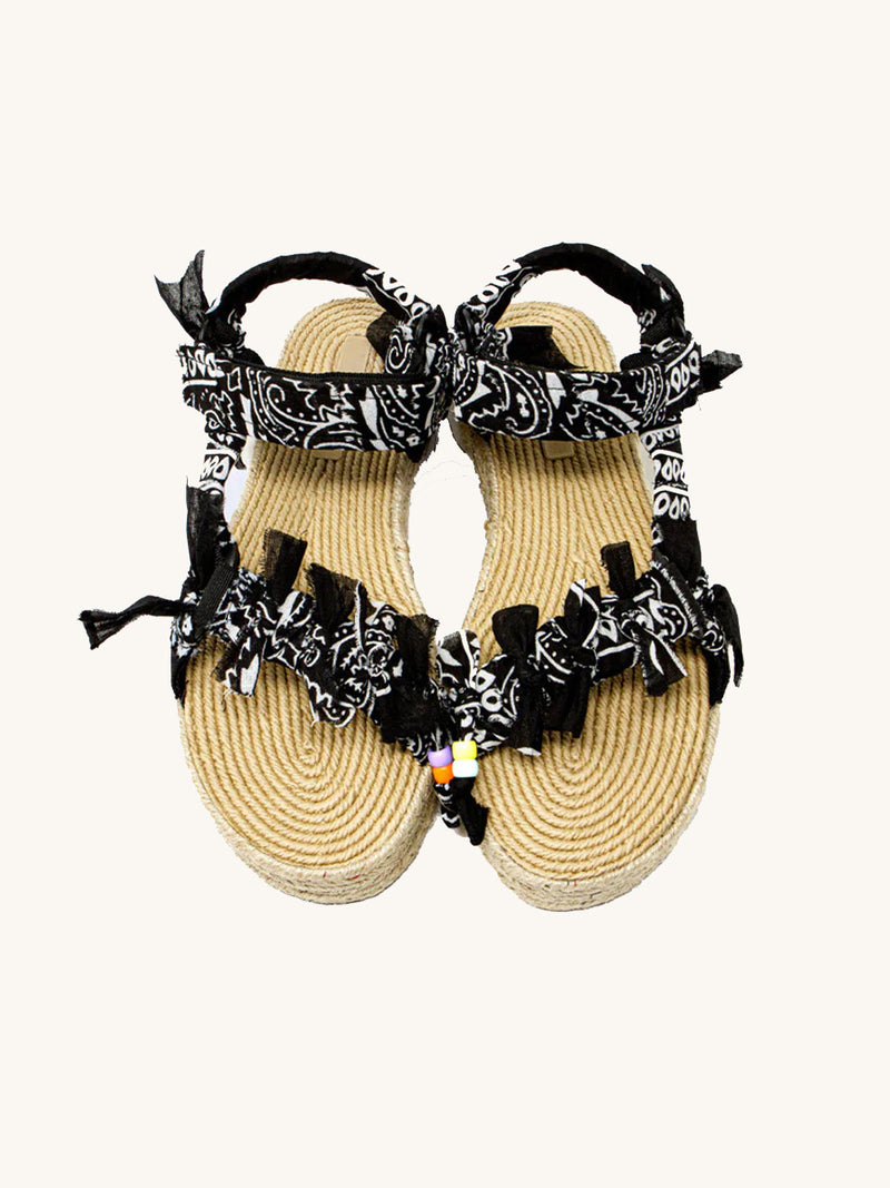 Trekky raphia bandana noir