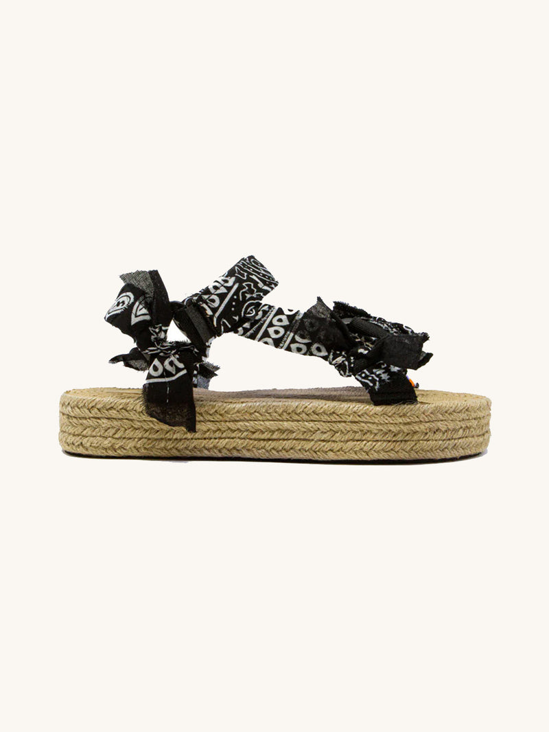 Trekky raphia bandana noir