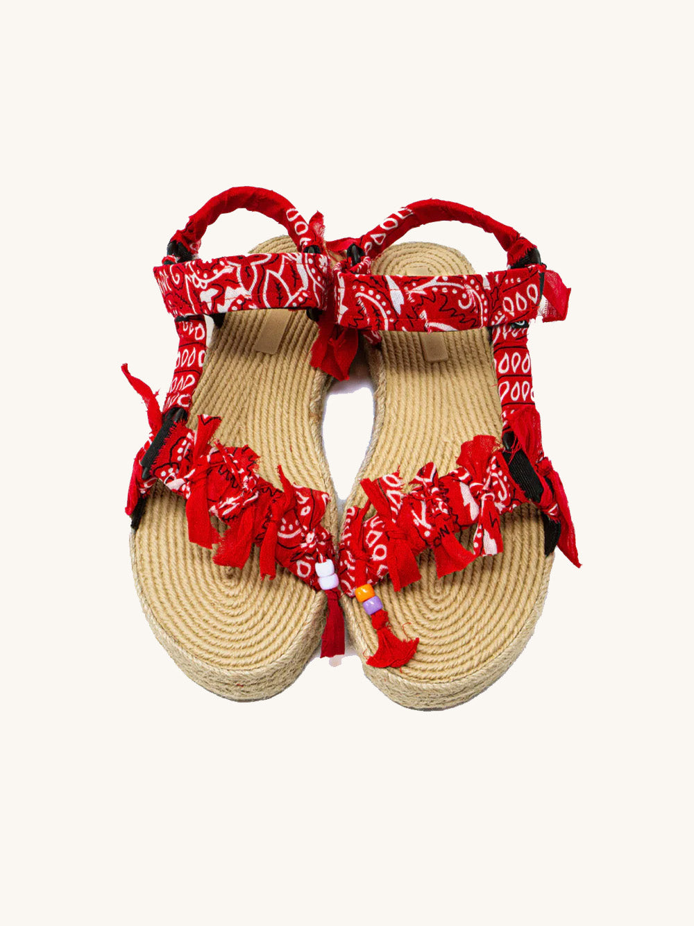 Trekky raffia bandana red