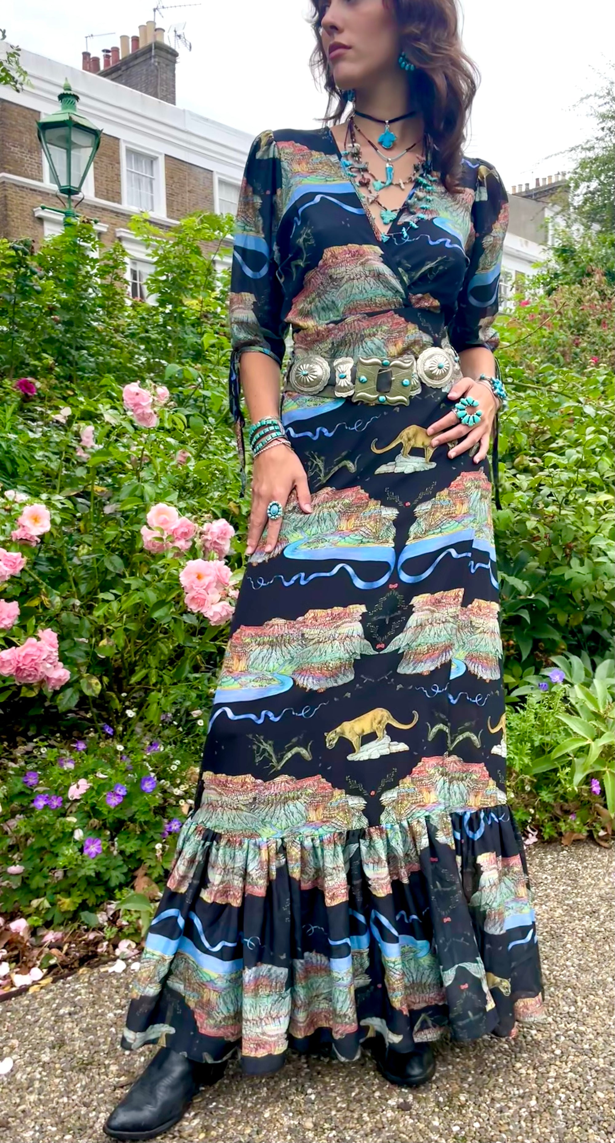 Robe portefeuille en soie 1