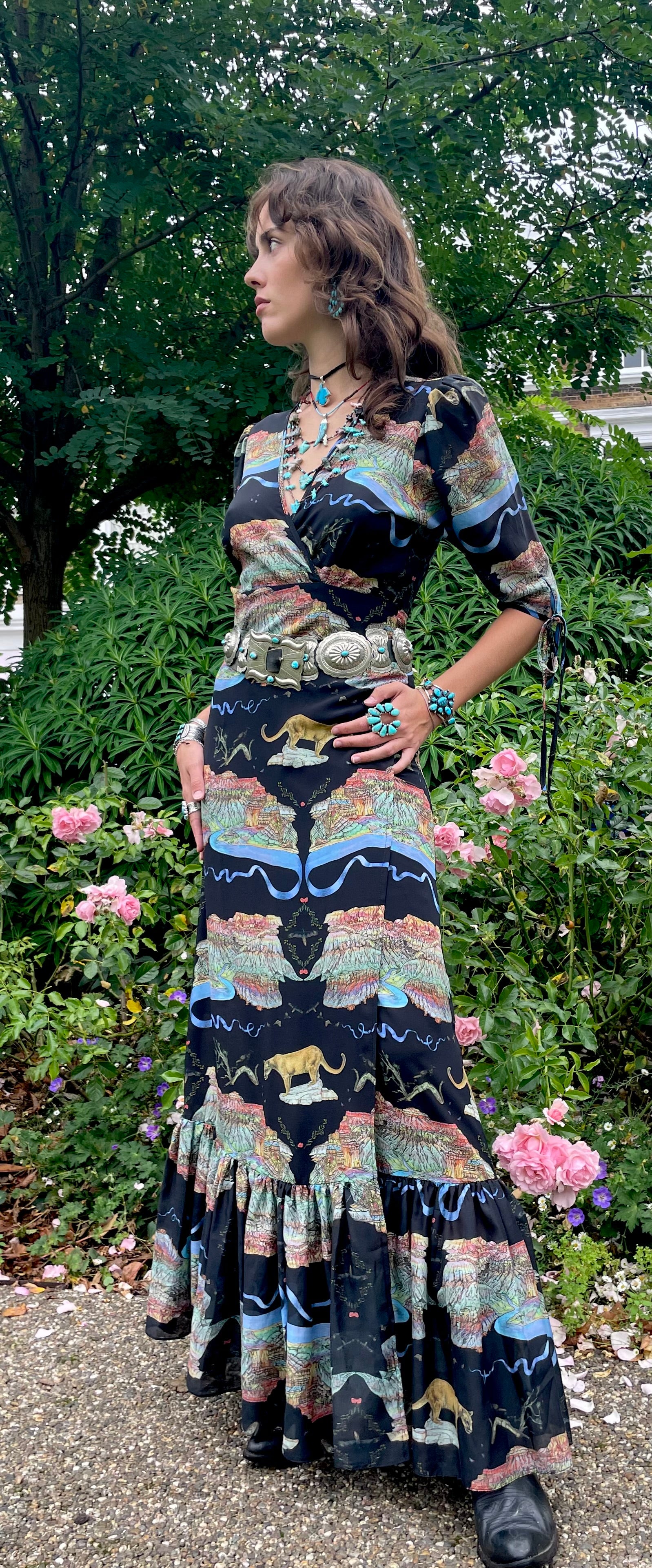 Robe portefeuille en soie 1