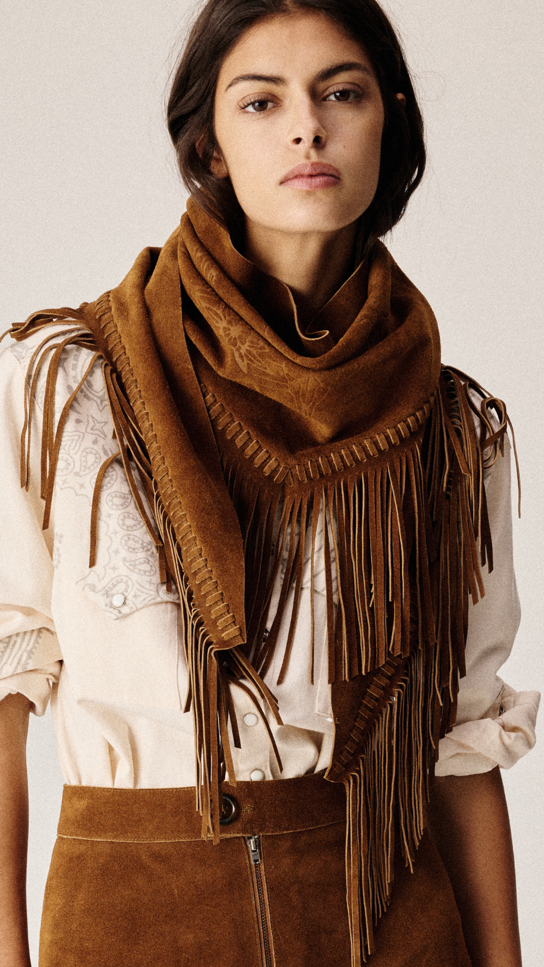 Suede scarf