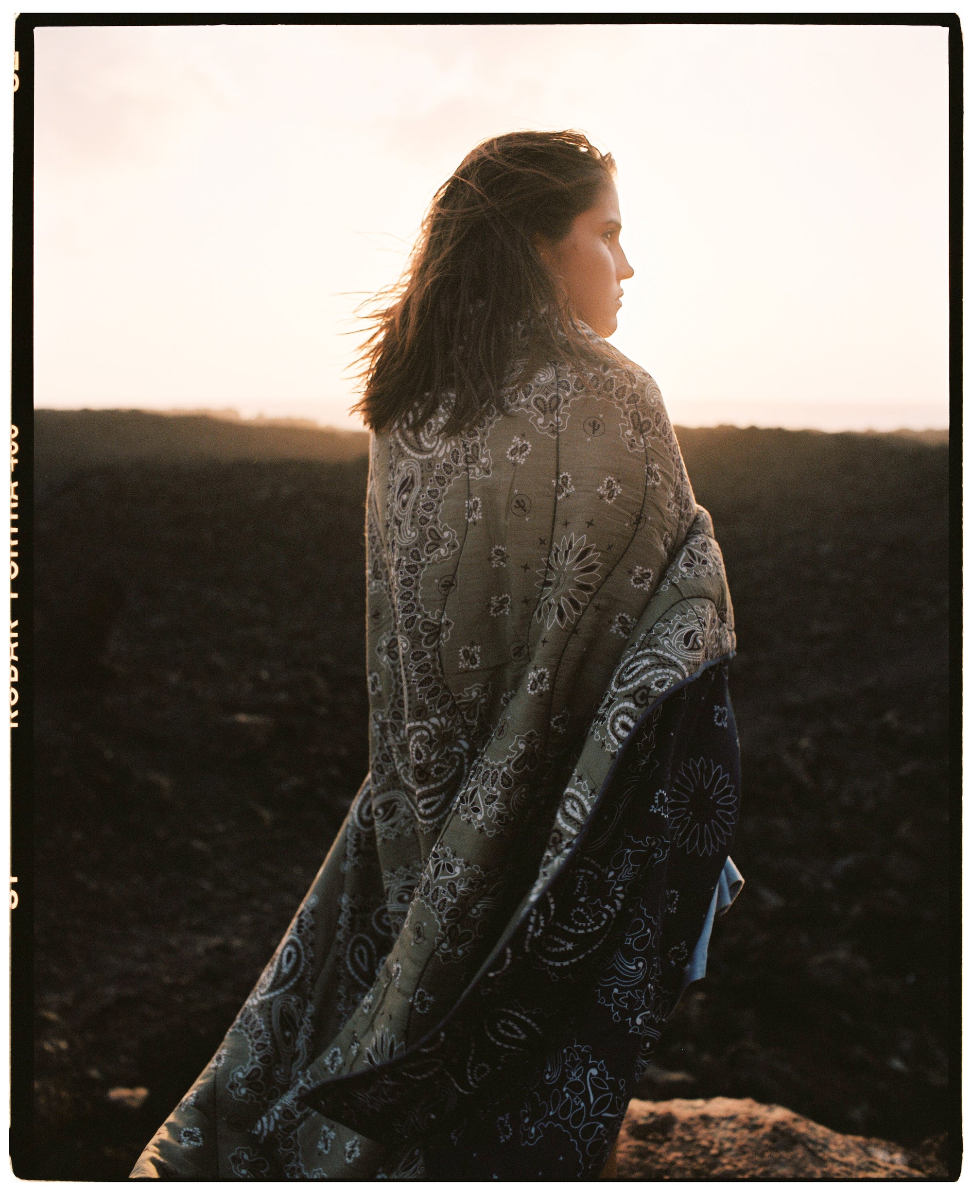 Navy Kaki Bandana Blanket