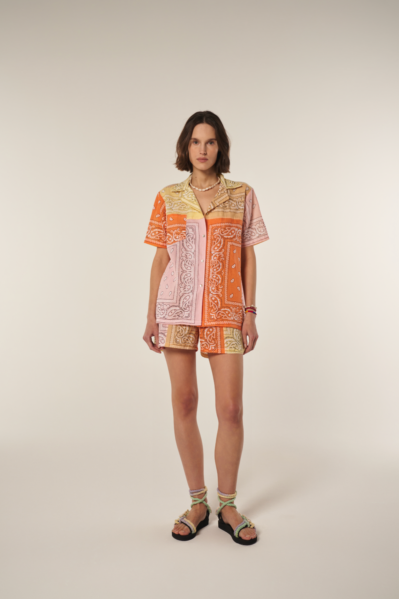 Chemise bandana pastel