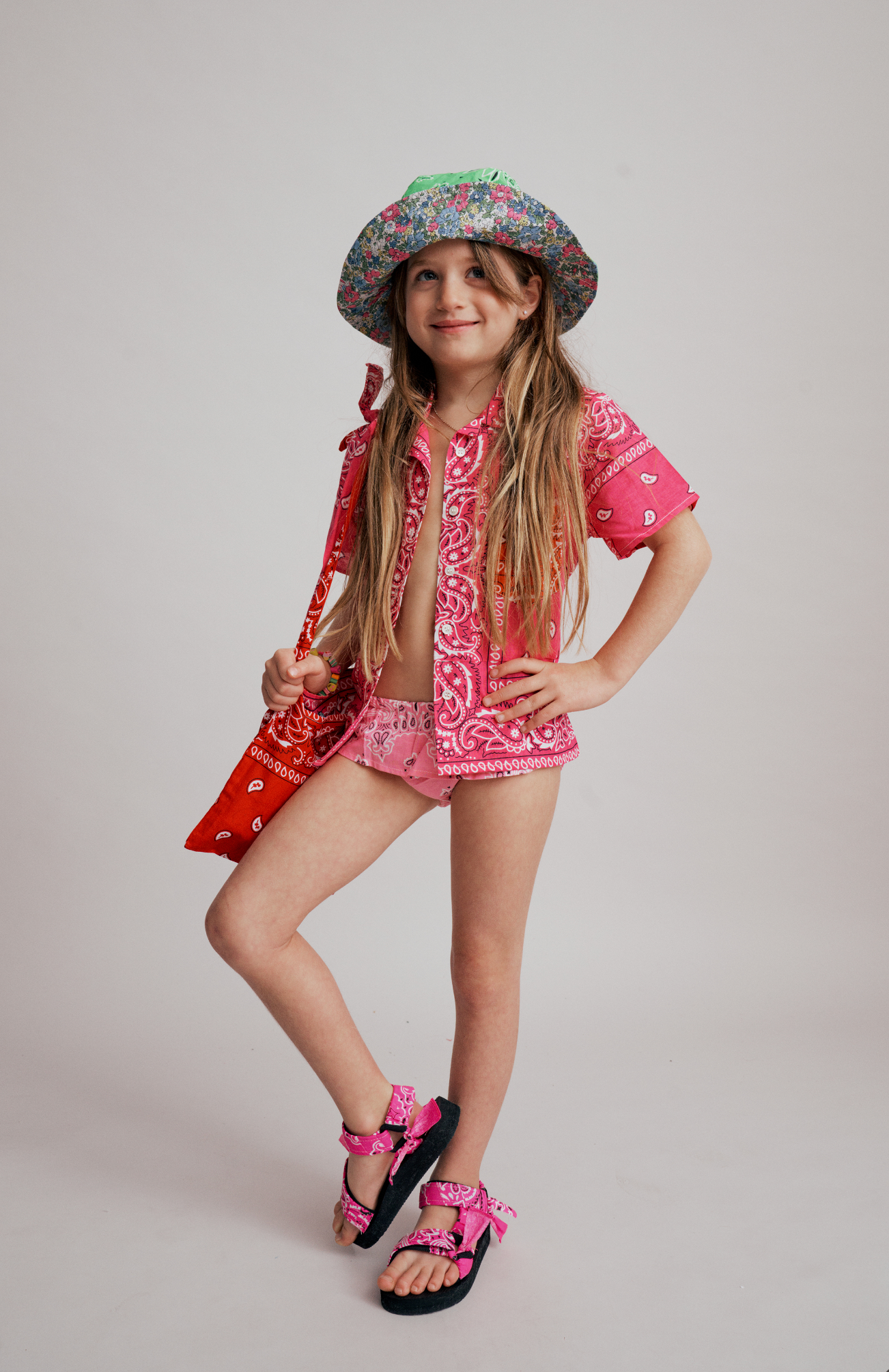 Bandana Pink Orange Shirt Kids